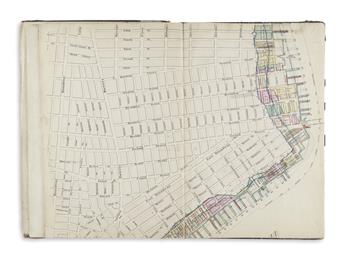 (NEW YORK CITY.) Department of Docks; Graham, Charles Kinnaird. Map Showing the High and Low Water Mark and the Original City Grants